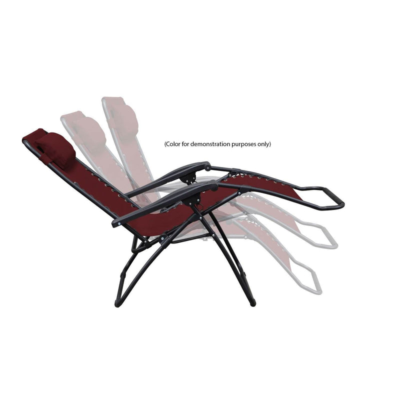 Caravan Canopy Infinity Zero Gravity Steel Frame Patio Deck Chair, Grey (Pair)