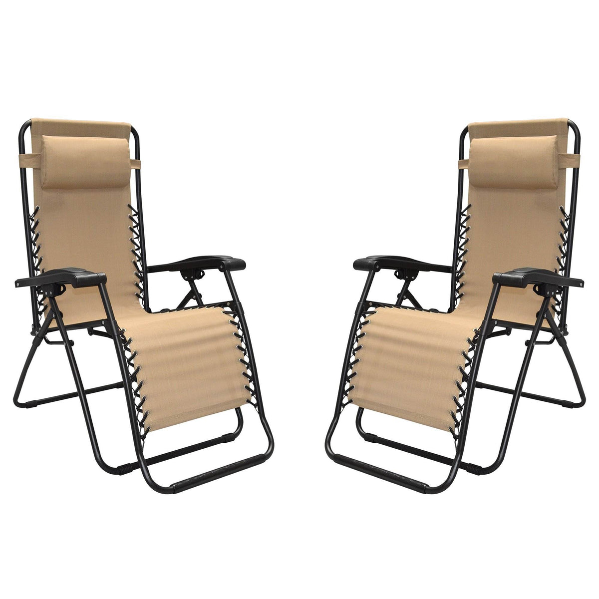 Caravan Canopy Infinity Zero Gravity Steel Frame Patio Deck Chair (Pair) (Used)