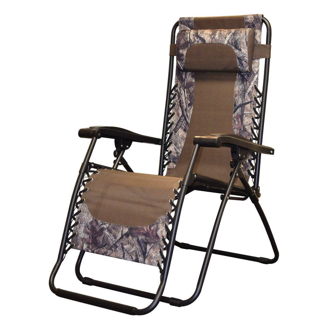 Caravan Canopy Infinity Zero Gravity Steel Frame Patio Deck Chair, Camouflage