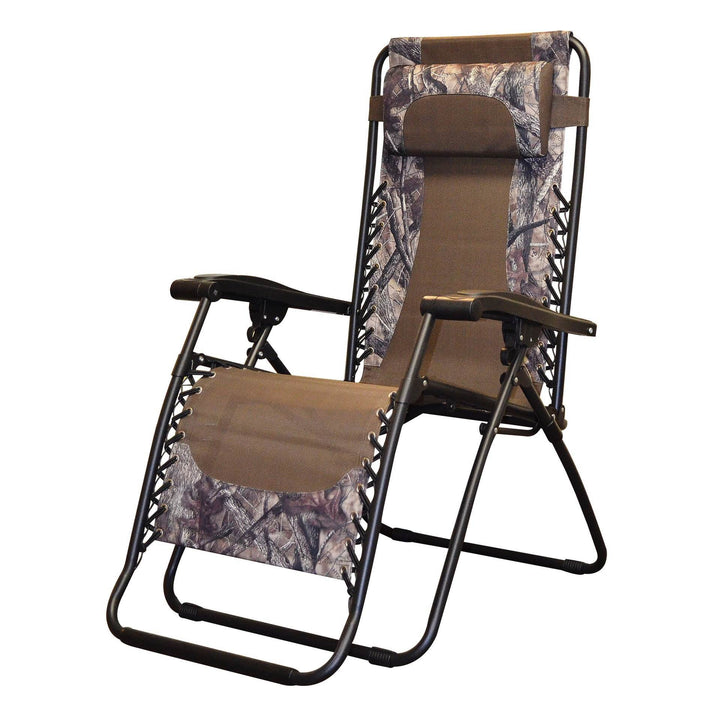 Caravan Canopy Infinity Zero Gravity Steel Frame Patio Deck Chair, Camouflage