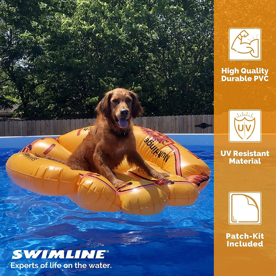 Swimline Giant Inflatable 62 Inch Baseball Glove Swimming Pool Float (Open Box)