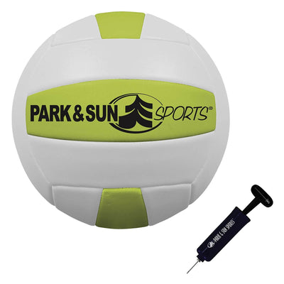 Park & Sun Sports Tournament Flex 1000 Family Outdoor Volleyball Net Set, Green