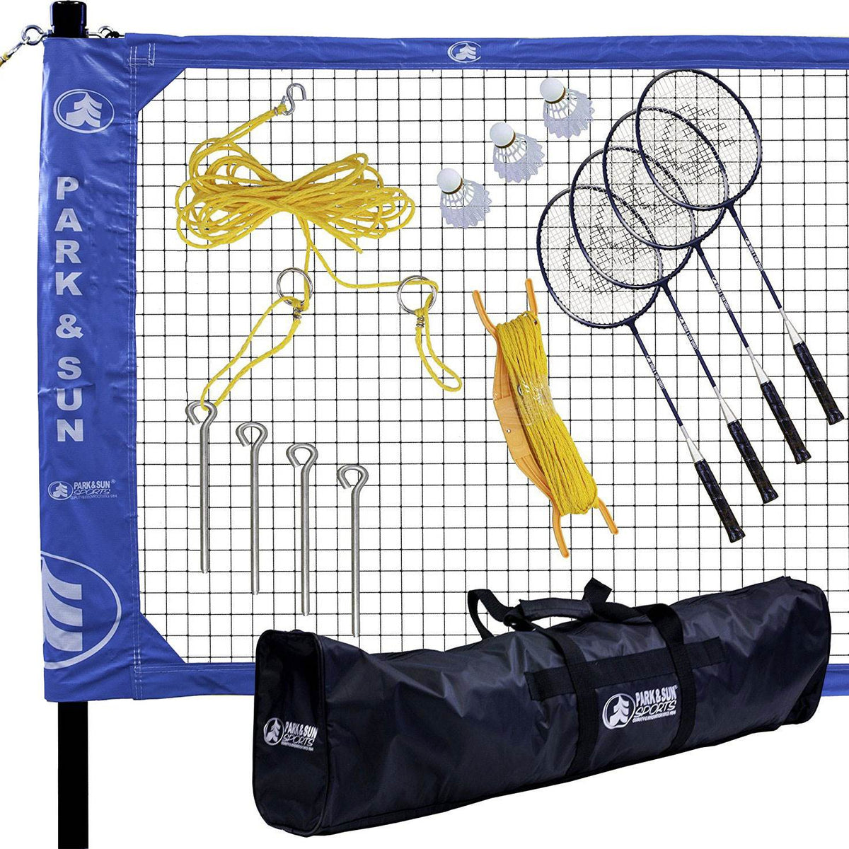 Park & Sun Sports Indoor Outdoor Complete Badminton Set w/ Carry Case (Open Box)