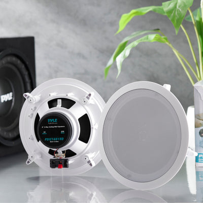 In Wall In Ceiling 2 Way Home Theater 250W Stereo Speakers (Pair) (Open Box)