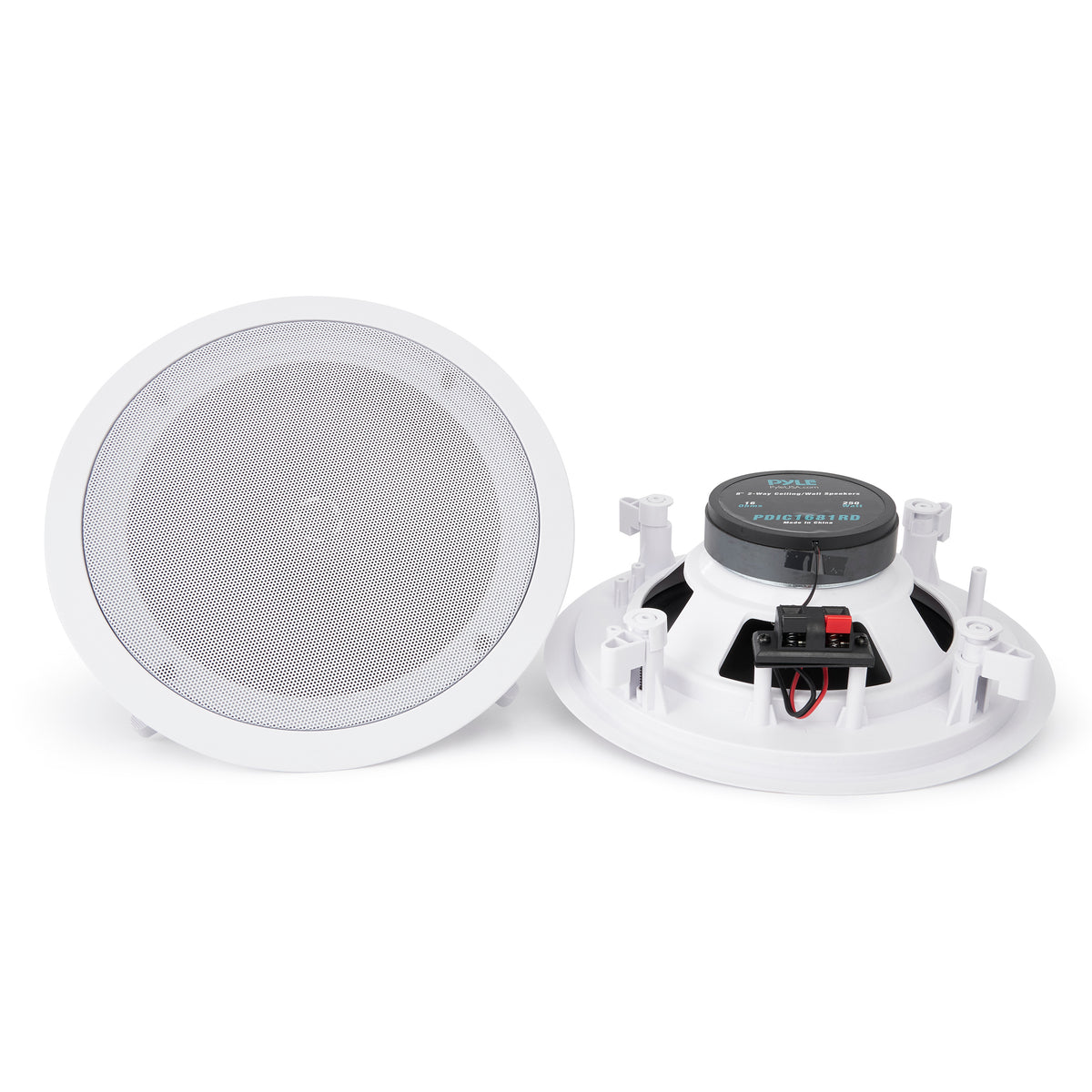 In Wall In Ceiling 2 Way Home Theater 250W Stereo Speakers (Pair) (Open Box)