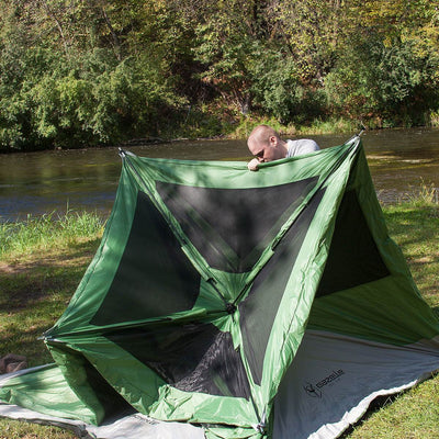 Gazelle Tents T4 Pop-Up Hub 4-Person Outdoor Camping Tent, Green (Used)
