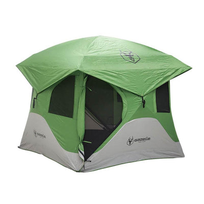 Gazelle Tents T3 6' Heavy Duty Pop Up Hub 3 Person Camping Tent, Green (Used)