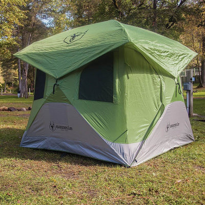 Gazelle Tents T3 6' Heavy Duty Pop Up Hub 3 Person Camping Tent, Green (Used)