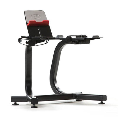 Bowflex SelectTech 1090 Adjustable Dumbbell Weights (Pair) + Stand w/ Media Rack