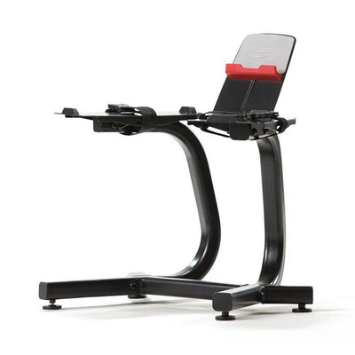 Bowflex SelectTech 1090 Adjustable Dumbbell Weights (Pair) + Stand w/ Media Rack