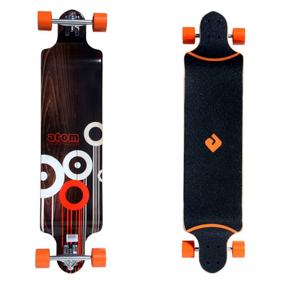 MBS Atom Drop-Through Longboard 41-Inch Maple Deck Skateboarding, Orange (Used)
