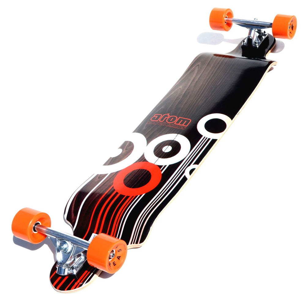 MBS Atom Drop-Through Longboard 41-Inch Maple Deck Skateboarding, Orange (Used)
