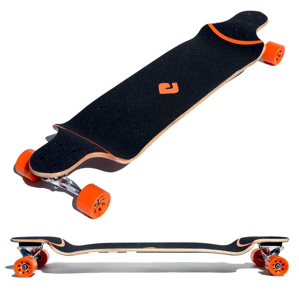 MBS Atom Drop-Through Longboard 41-Inch Maple Deck Skateboarding, Orange (Used)