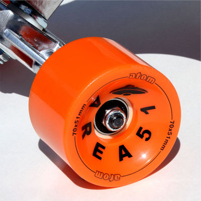 MBS Atom Drop-Through Longboard 41-Inch Maple Deck Skateboarding, Orange (Used)