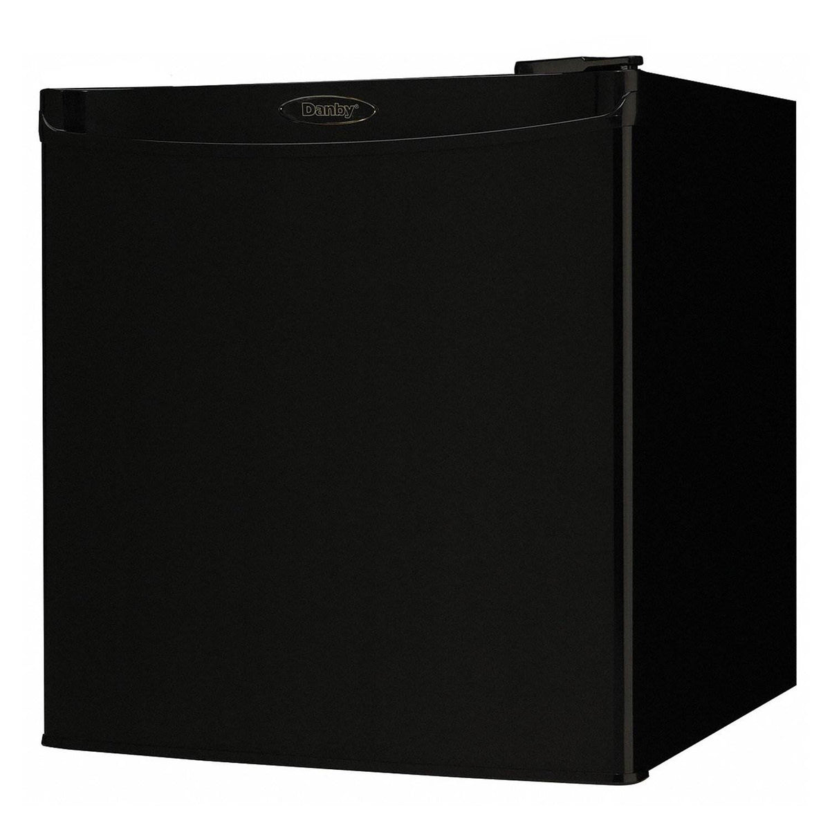 Danby Designer 1.6 Cubic Foot Steel Home Compact Refrigerator, Black (Damaged)