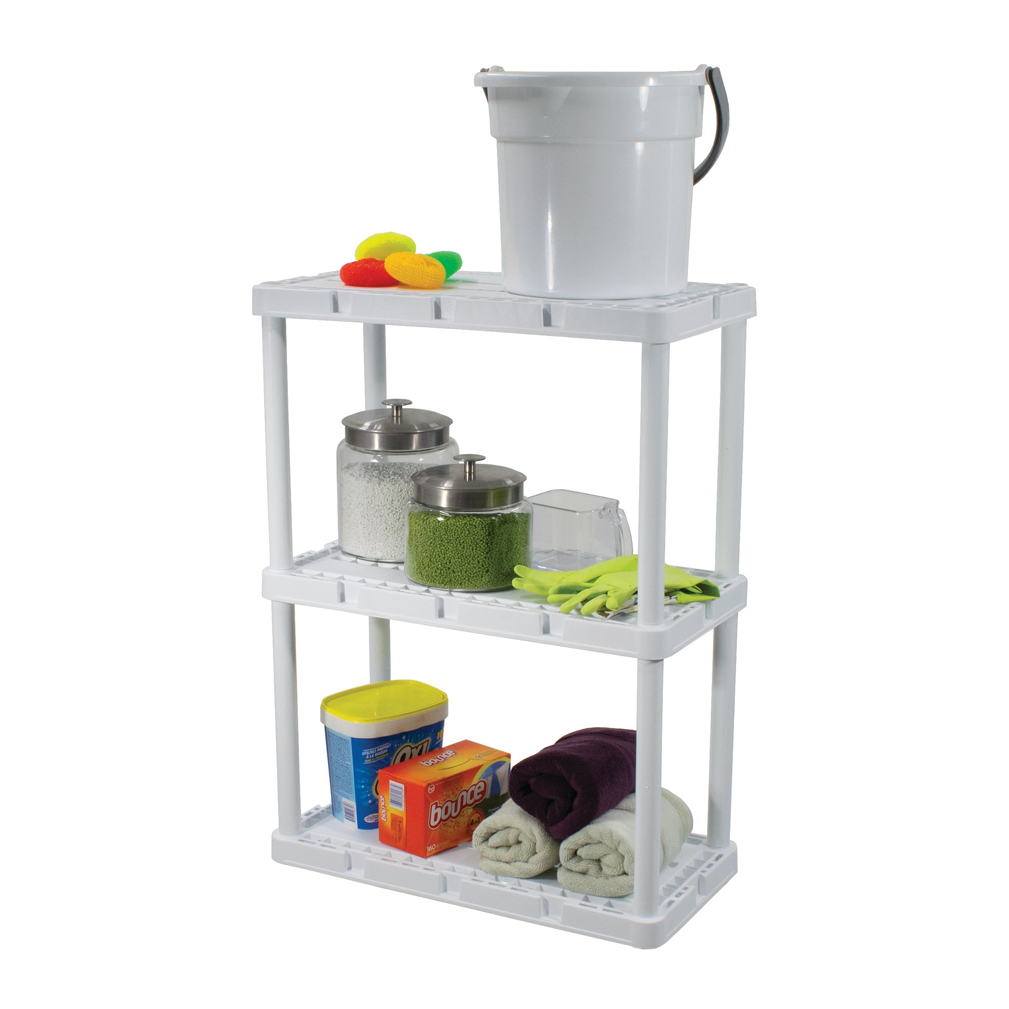 Gracious Living Knect A Shelf Light Duty 3 Shelf Interlocking Organizer (Used) - VMInnovations
