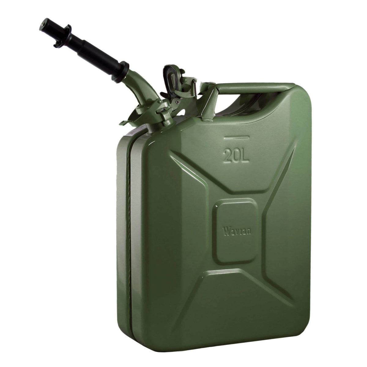 Wavian 5.3 Gal/20 L CARB Jerry Can & 1.3 Gal/5 L Jerry Can, Green