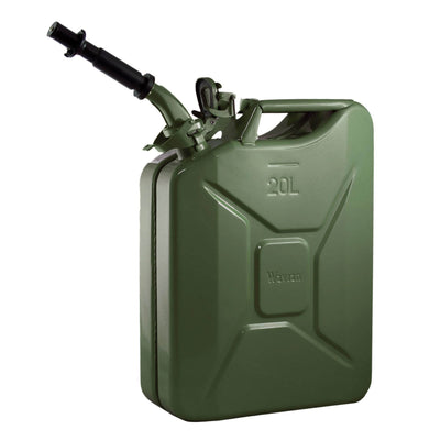 Wavian 5.3 Gal/20 L CARB Jerry Can and 2.6 Gal/10 L Steel Jerry Can, Green