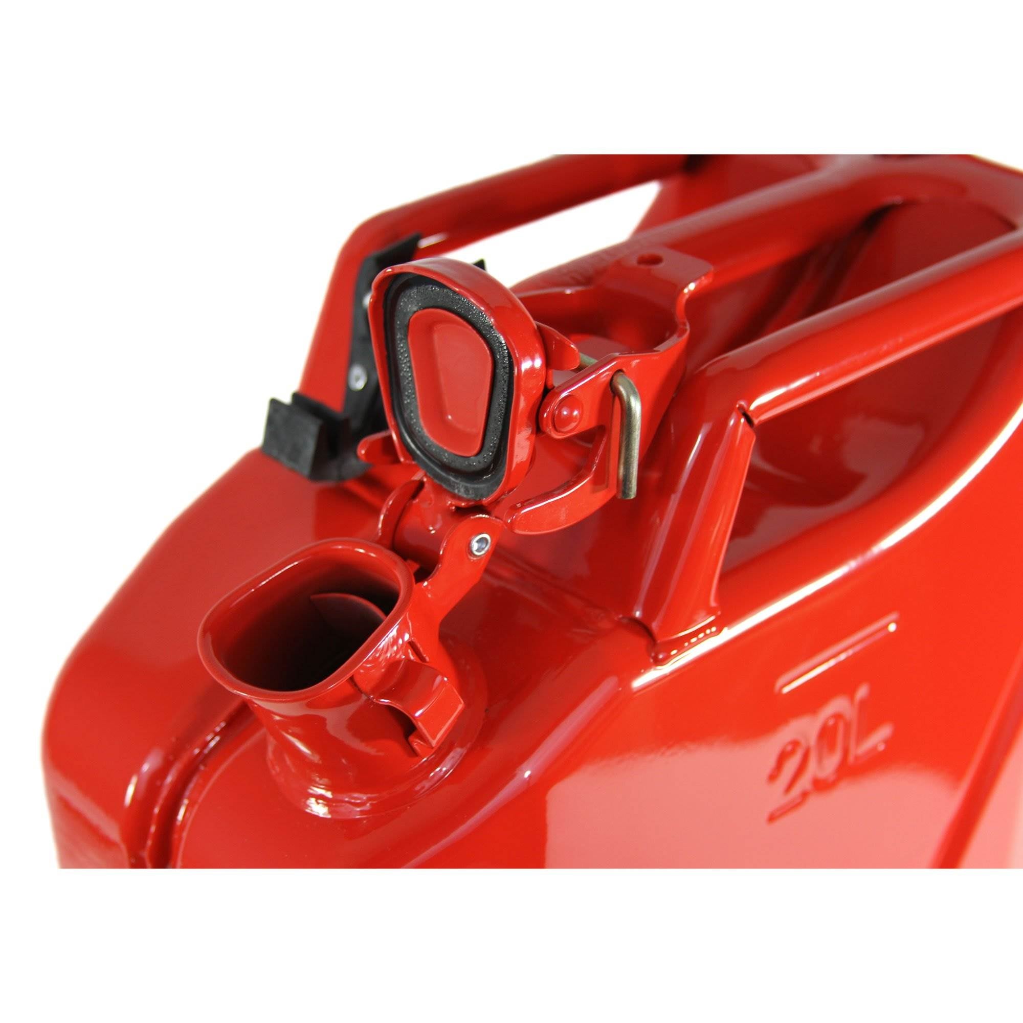 Wavian 5.3 Gal/20 L CARB Jerry Can and 1.3 Gal/5 L Steel Jerry Can, Red