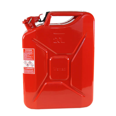 Wavian 5.3 Gal/20 L CARB Jerry Can and 1.3 Gal/5 L Steel Jerry Can, Red
