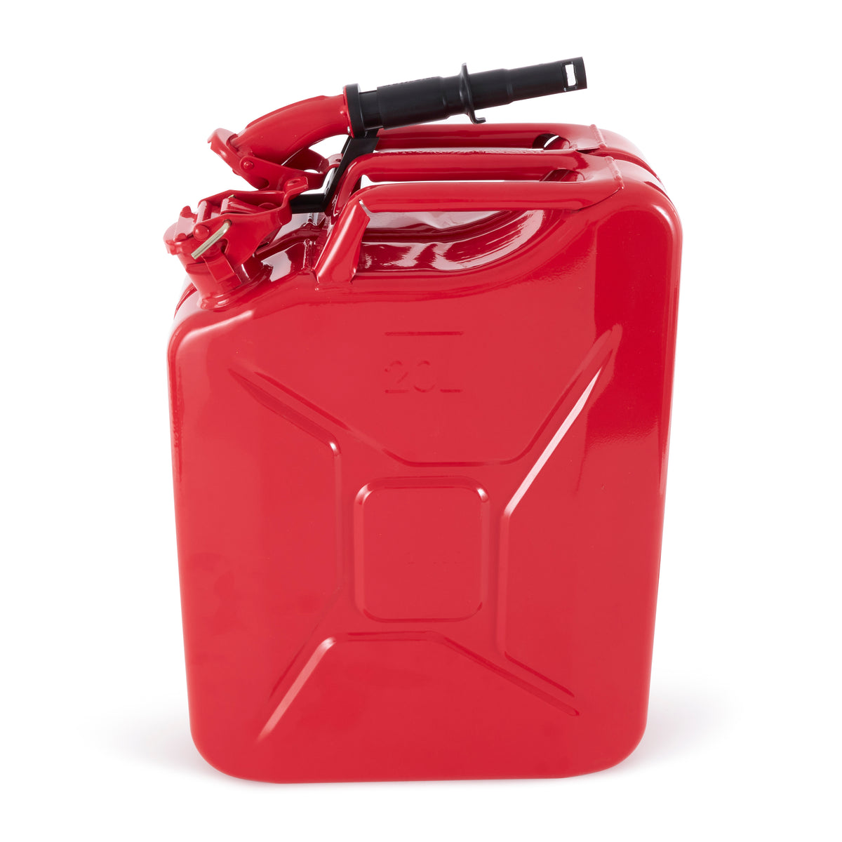 Wavian 3009 5.3 Gallon 20 Liter Authentic CARB Jerry Can with Spout, Red (4 Pack) - VMInnovations