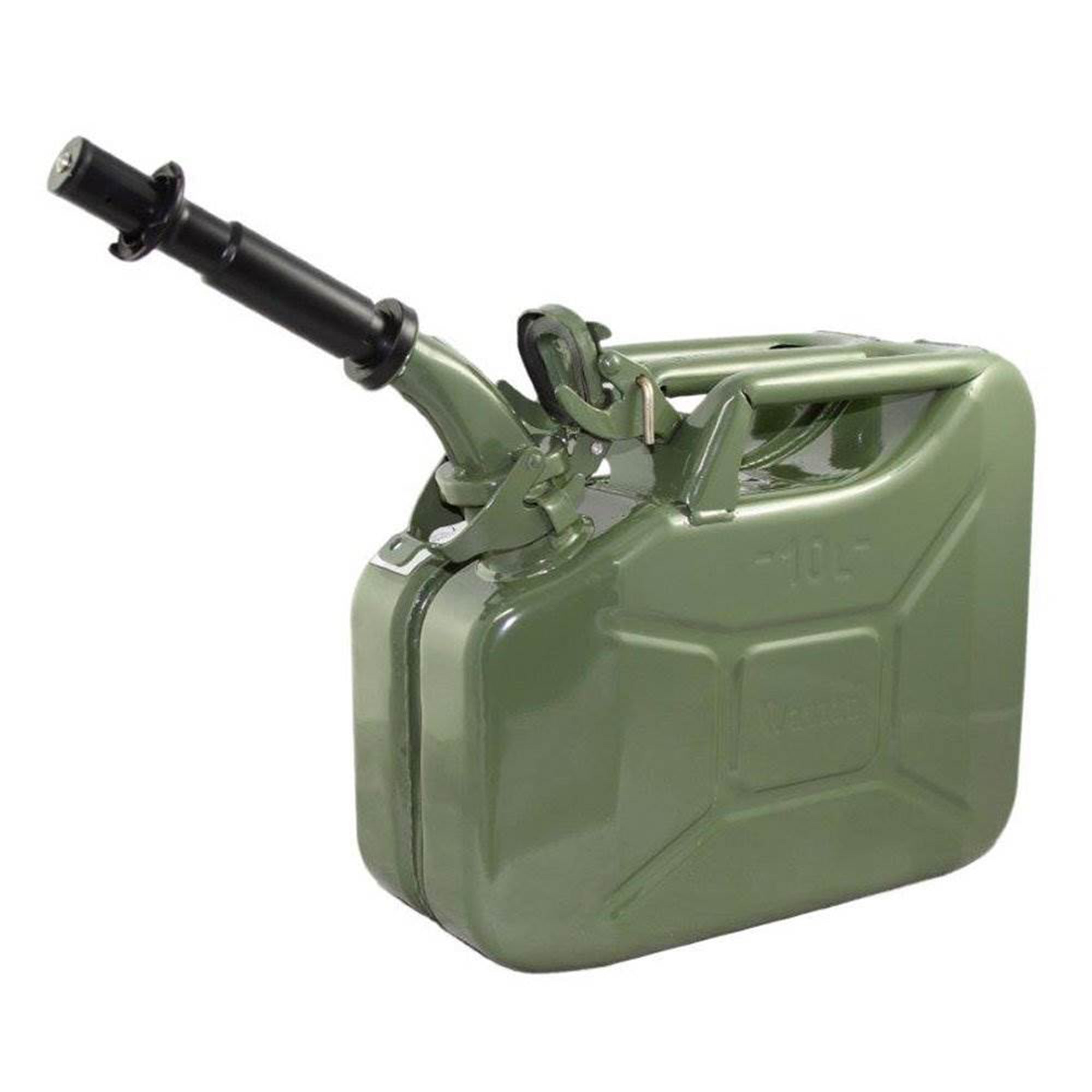 Wavian 3013 2.6 Gallon 10 Liter Steel Jerry Can w/ Spout, Green