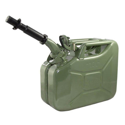 Wavian 3013 2.6 Gallon 10 Liter Steel Jerry Can w/ Spout, Green