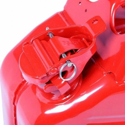 Wavian 3013 2.6 Gallon 9.8 Liter Steel Jerry Can with Spout, Red