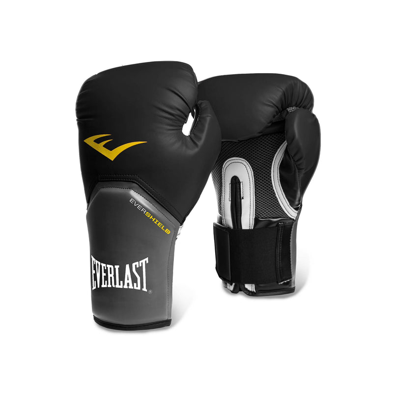 Everlast 16 Oz Pro Style Elite Cardio Boxing Training Gloves, Black (Open Box)