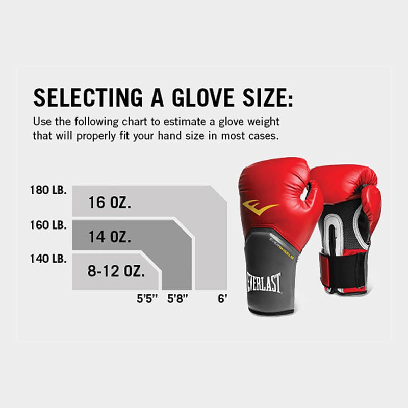 Everlast 16 Oz Pro Style Elite Cardio Boxing Training Gloves, Black (Open Box)