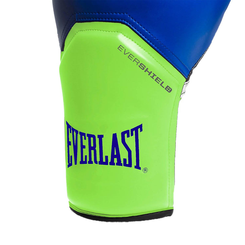 Everlast 12 Oz Pro Style Elite Cardio Kickboxing Training Gloves, Blue and Green