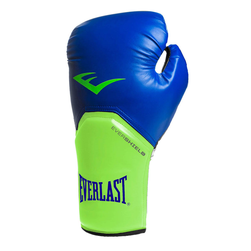 Everlast 12 Oz Pro Style Elite Cardio Kickboxing Training Gloves, Blue and Green