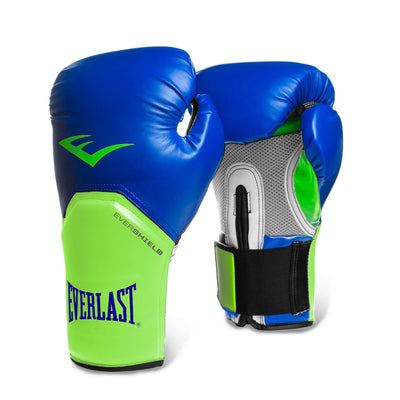 Everlast 16 Oz Pro Style Elite Cardio Kickboxing Training Gloves, Blue and Green