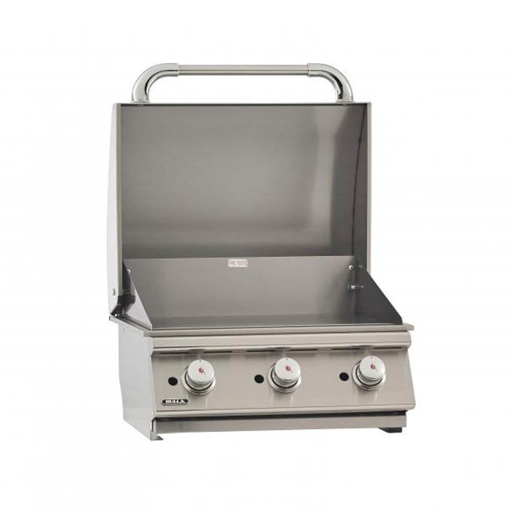 Bull 24 Inch 3 Burner Stainless Steel BBQ Grill Griddle, Natural Gas (For Parts)