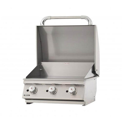 Bull 24 Inch 3 Burner Stainless Steel BBQ Grill Griddle, Natural Gas (For Parts)