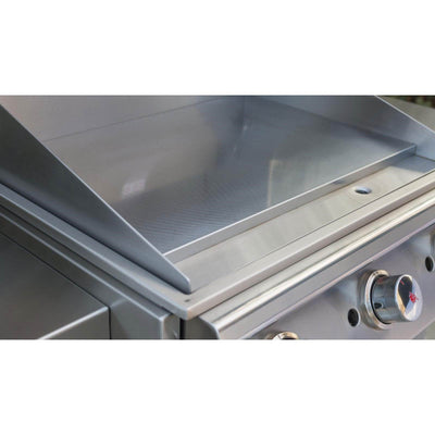 Bull 24 Inch 3 Burner Stainless Steel BBQ Grill Griddle, Natural Gas (For Parts)