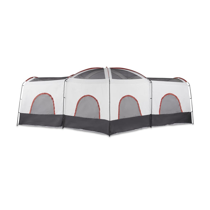 Tahoe Gear Carson 3 Season 14 Person Large Solar Shield Family Cabin Tent, Red