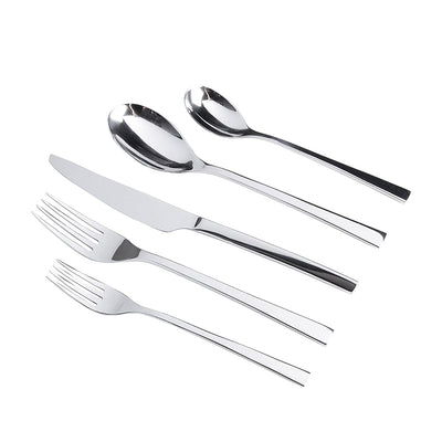 Gibson Elite Sparland Forged Stainless Steel Flatware Silverware Set, 20 Piece - VMInnovations