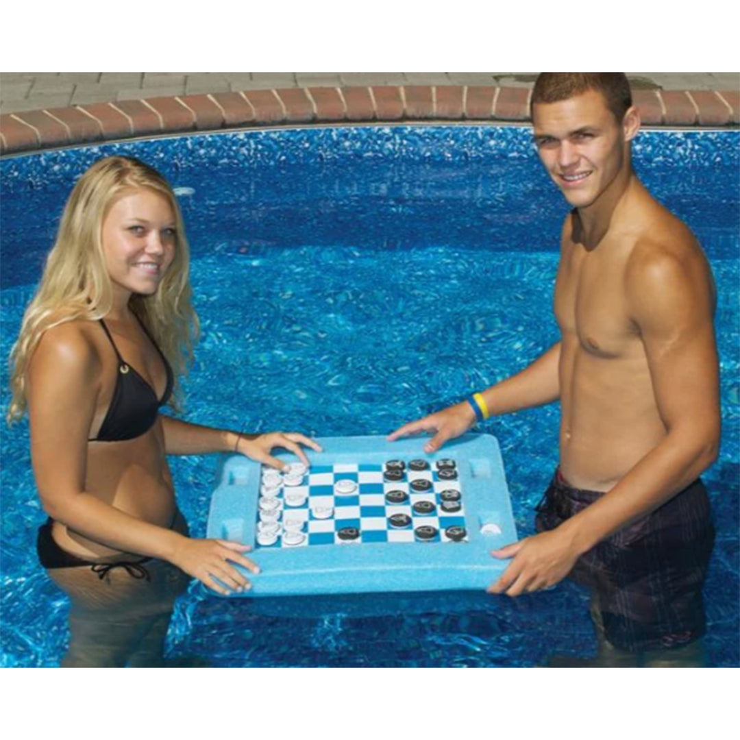 Swimline Floating Magnetic Multi-Game Board for Pool Checkers, Chess, Backgammon