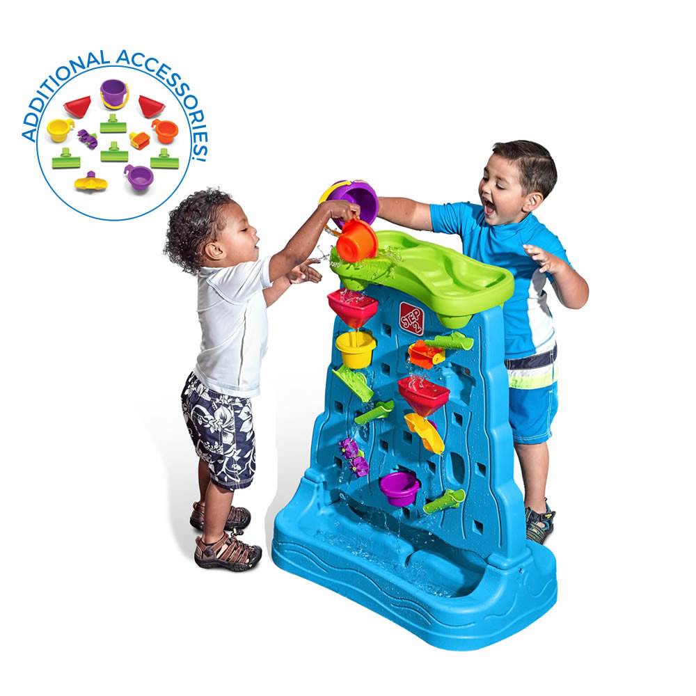 Step2 Kids Fun Plastic Waterfall Discovery Double-Sided Wall Playset (Open Box)