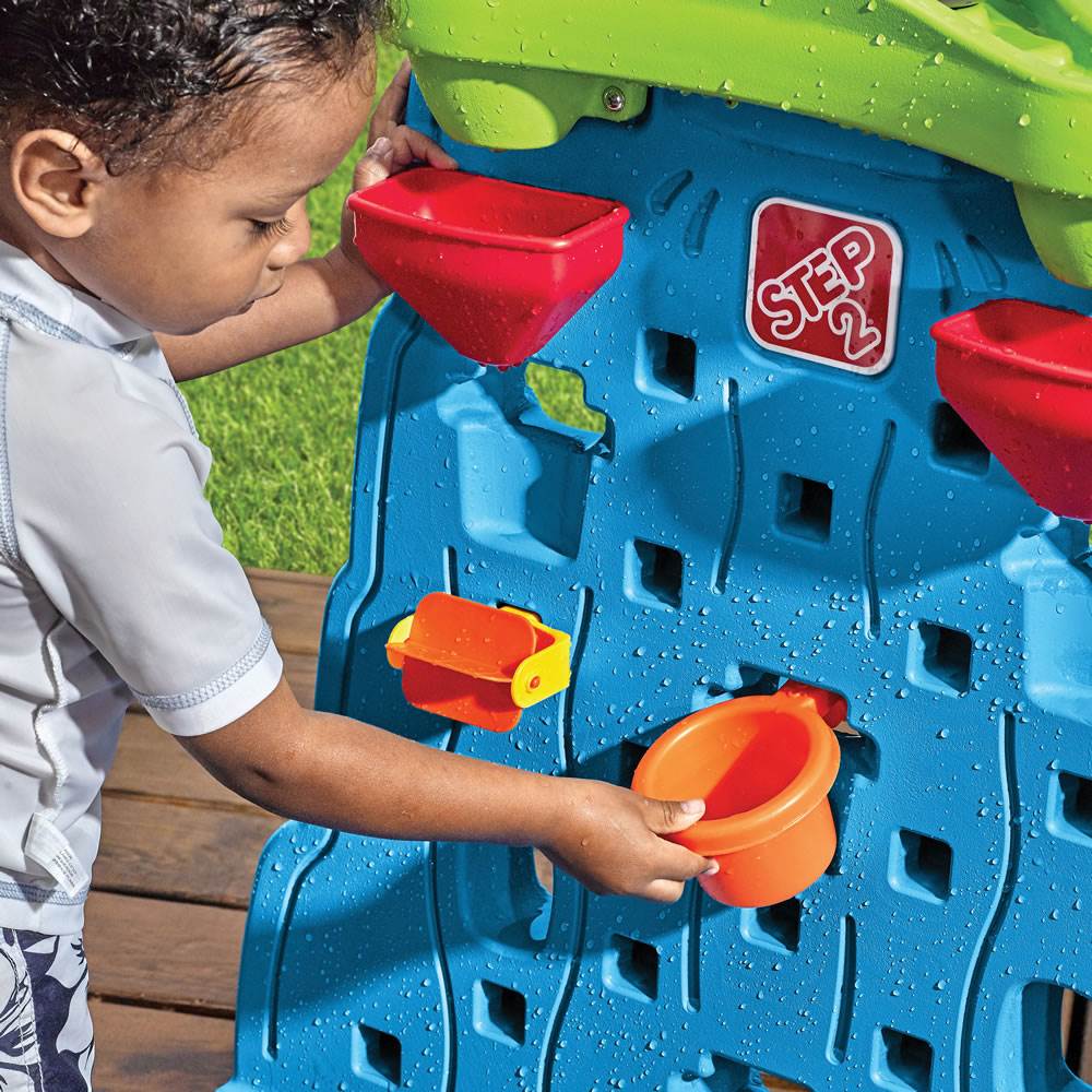 Step2 Kids Fun Plastic Waterfall Discovery Double-Sided Wall Playset (Open Box) - VMInnovations