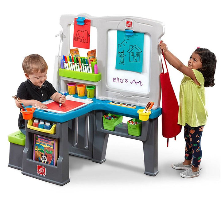Step2 Kids' Great Creations 360 Junior Artists Plastic Art Desk Easel (Open Box) - VMInnovations