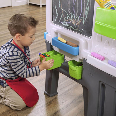 Step2 Kids Great Creations Junior Artists Plastic Art Center Desk Easel (Used)