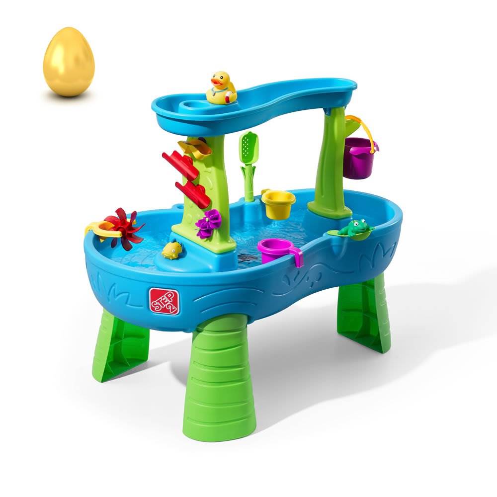 Step2 Kids Play Outdoor Plastic Rain Showers Splash Pond Water Table Playset