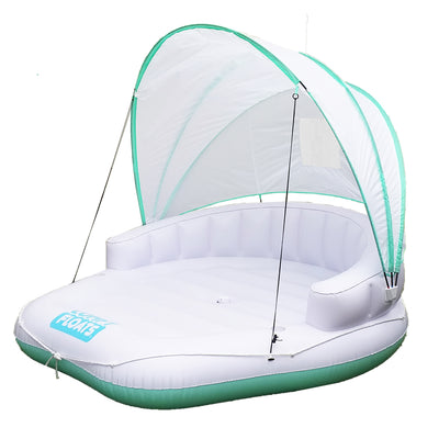 Magic Time International Comfy Shaded Cabana Cool Misting Pool Float (2 Pack)