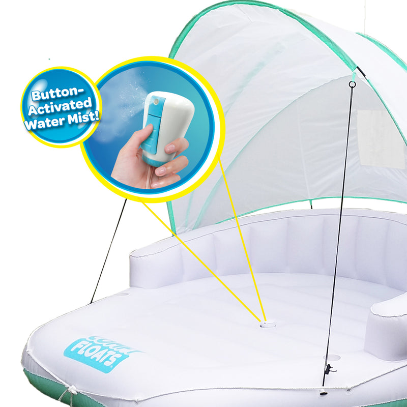 COMFY FLOATS Cabana Pool Float with Retractable Cover (For Parts)