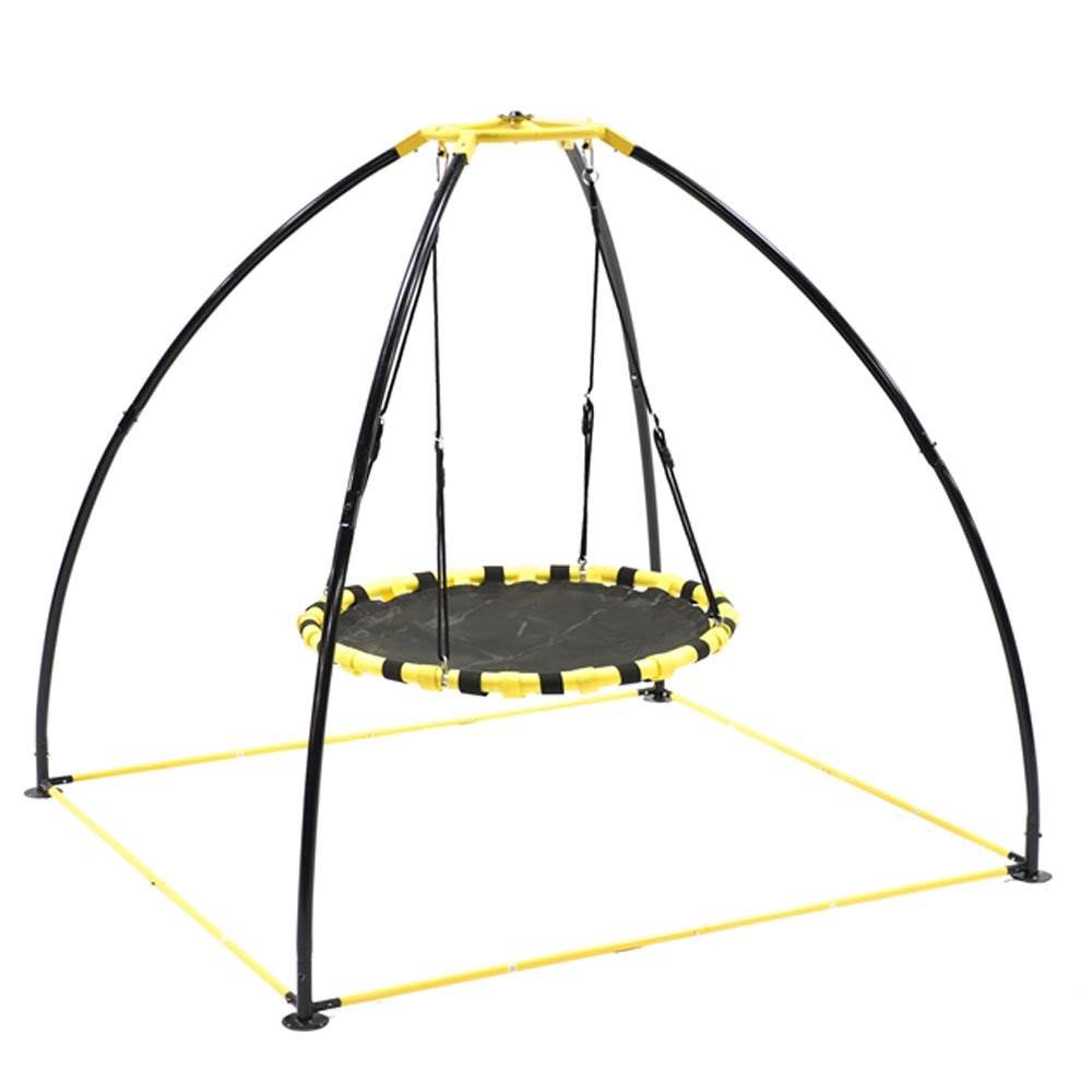 Jumpking JKBK-UFO Backyard 360 Degree Adjustable Height UFO Swing Set, Yellow - VMInnovations
