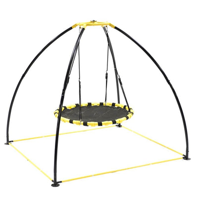 Jumpking JKBK-UFO Backyard 360 Degree Adjustable Height UFO Swing Set, Yellow - VMInnovations
