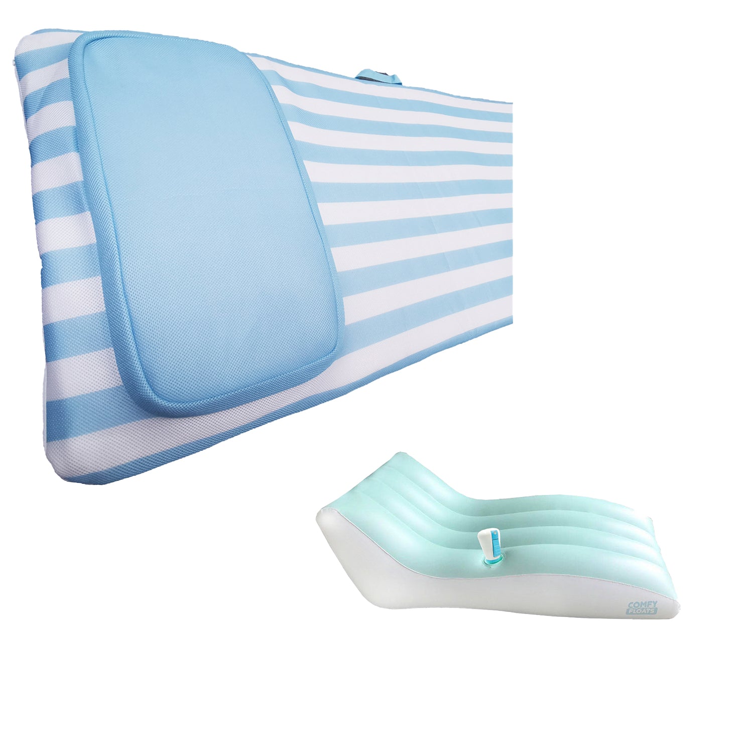 Comfy Floats No Inflate Water Lounger Pool Float & Misting Inflatable Chaise - VMInnovations