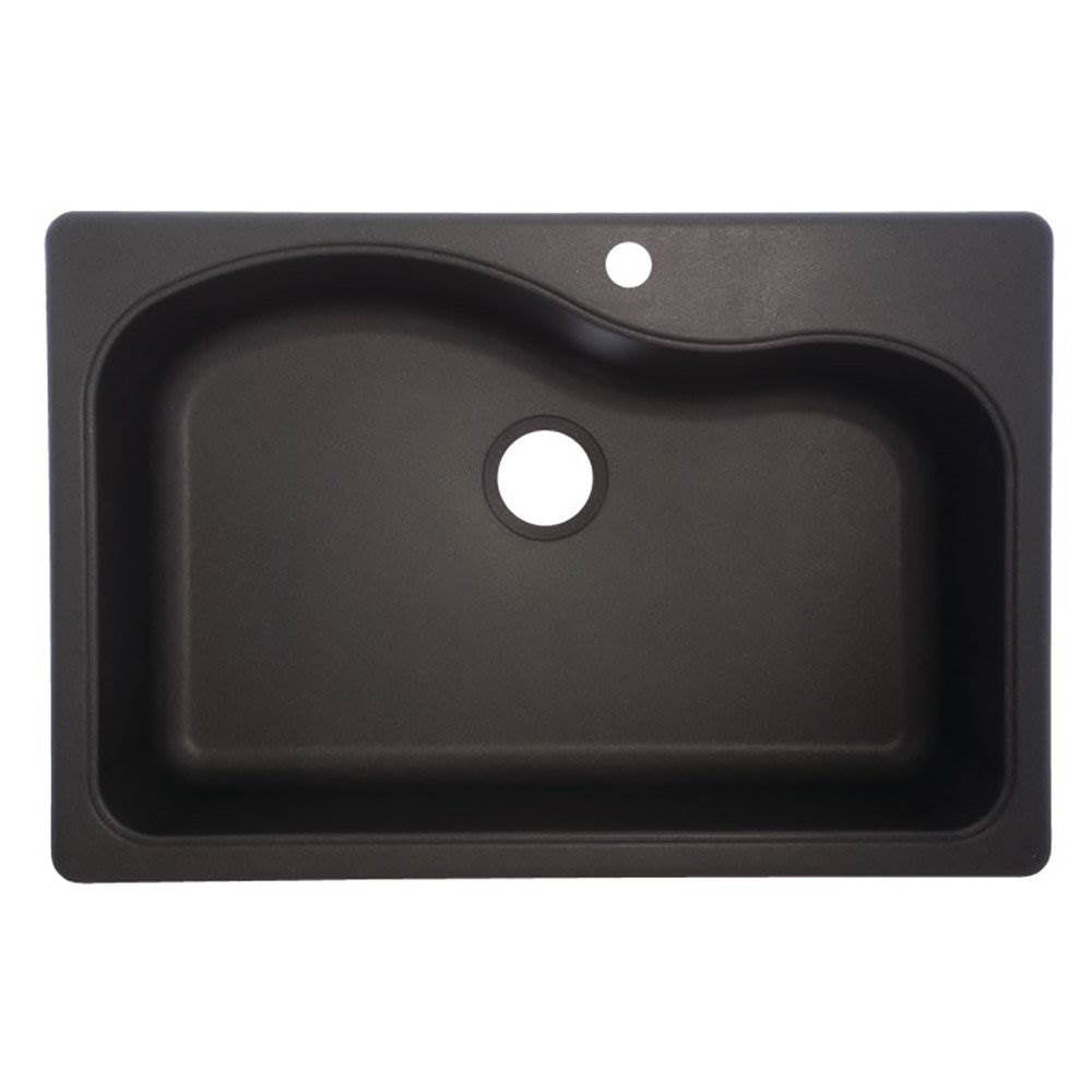 Franke Gravity 33x9" Dual Mount Granite Single Bowl Kitchen Sink, Graphite(Used)